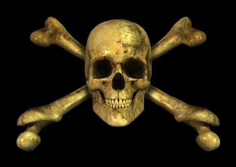 Grunge Skull Crossbones Stock Illustration