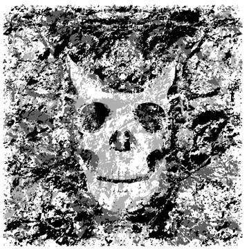 Grunge skull Stock Illustration