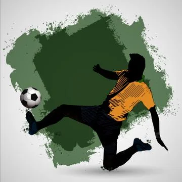 Grunge slide tackle Stock Illustration