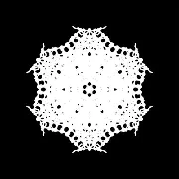 Grunge Snowflake Isolated Stock Illustration