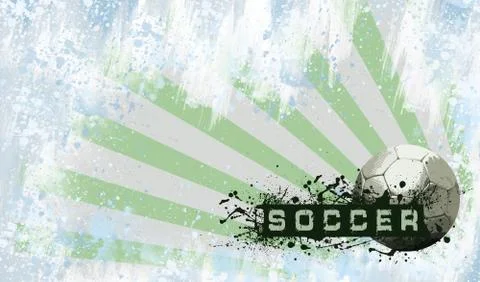 Grunge Soccer background Stock Illustration