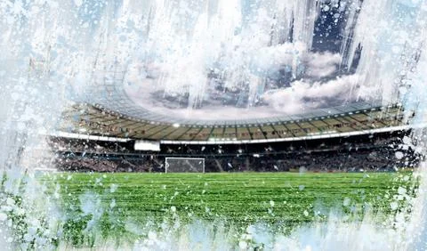 Grunge Soccer background Stock Photos