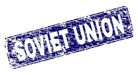 Grunge SOVIET UNION Framed Rounded Rectangle Stamp Stock Illustration