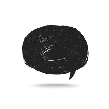 Grunge speak bubble Stock Illustration