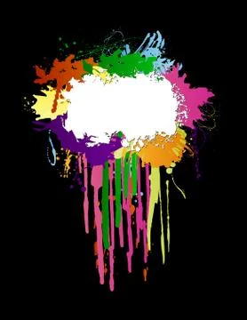 Grunge spectrum frame Stock Illustration