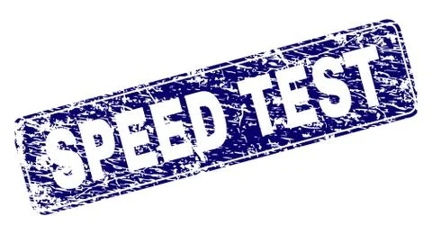 Grunge SPEED TEST Framed Rounded Rectangle Stamp 스톡 일러스트