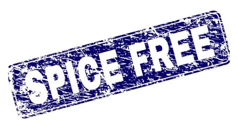 Grunge SPICE FREE Framed Rounded Rectangle Stamp 스톡 일러스트