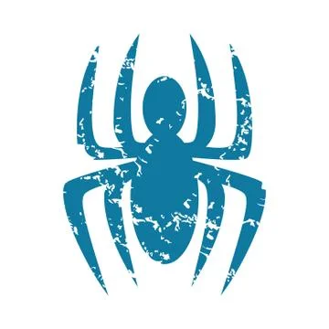 Grunge spider icon 스톡 일러스트