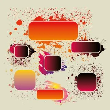 Grunge splash badge vector art Illustrazione stock