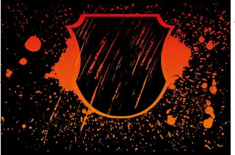 Grunge splash badge vector art Stock Illustration