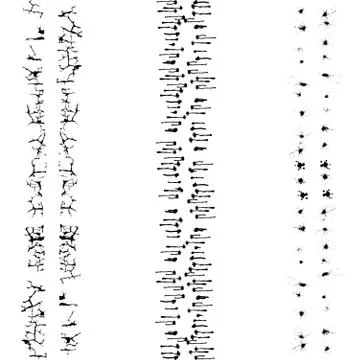 Grunge splash path set Stock Illustration