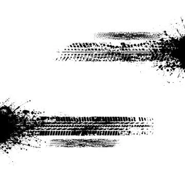 Grunge splash tires Stock Illustration