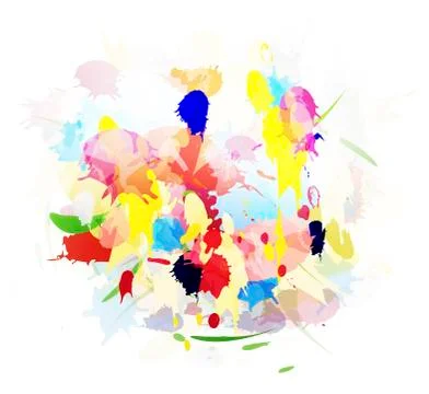 Grunge splashes color background Illustrazione stock