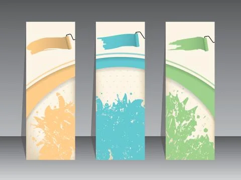 Grunge splattered label set Stock Illustration