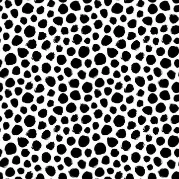 Grunge spots hand drawn vector seamless pattern Illustrazione stock