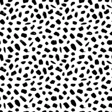 Grunge spots hand drawn vector seamless pattern. Stock Illustration