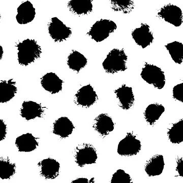 Grunge spots hand drawn vector seamless pattern. Stock Illustration