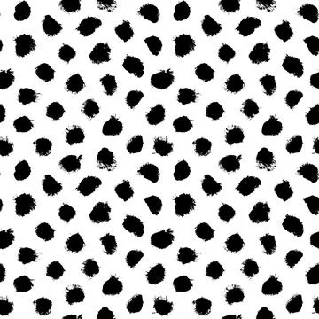 Grunge spots hand drawn vector seamless pattern. Stock Illustration