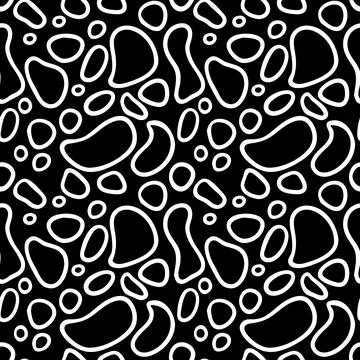 Grunge spots hand drawn vector seamless pattern. Stock Illustration