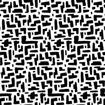 Grunge Spotty Labyrinth Seamless Pattern Stock Illustration
