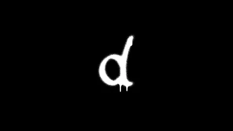 Grunge Spray Letter D. Lowercase Alphabet Animation. Creative Ink Motion. Stock Footage 328662441