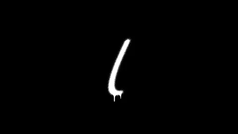 Grunge Spray Letter L. Lowercase Alphabet Animation. Creative Ink Motion. Stock Footage 328662452
