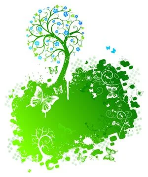 Grunge spring design. Stock Illustration