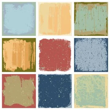 Grunge square backgrounds vector 库存插图