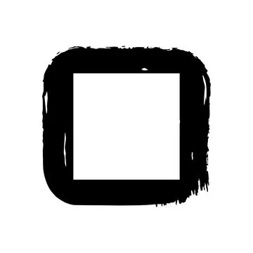 Grunge square frame and border for graphic design. Textured distress template Stock Illustration