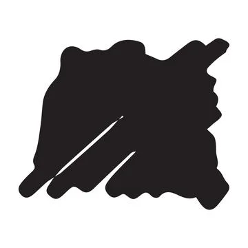 Grunge square hand painted with ink paint Stock Illustration