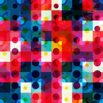 Grunge square seamless pattern Illustrazione stock