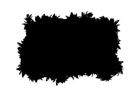 Grunge square template. Black painted squares or rectangular shapes. Hand drawn Stock Illustration