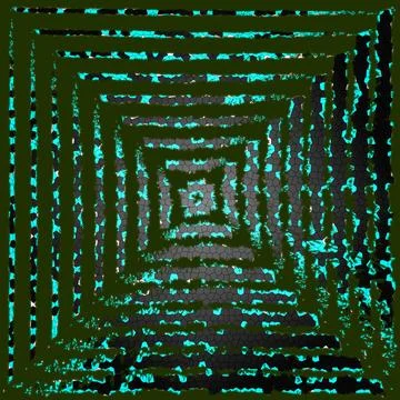 Grunge Square Tunnel Frame Distressed Abstract Geometric Background Stock Illustration