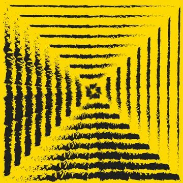 Grunge Square Tunnel Frame Distressed Abstract Geometric Background Stock Illustration