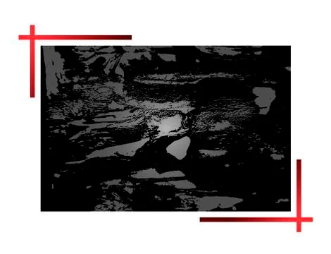 Grunge square on a white background in a frame. Abstract smears Stock Illustration