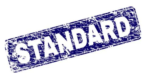 Grunge STANDARD Framed Rounded Rectangle Stamp Stock Illustration