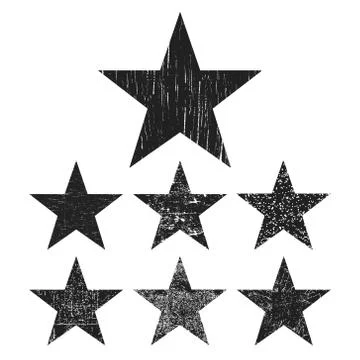 Grunge star collection Stock Illustration