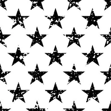 Grunge stars seamless pattern Stock Illustration