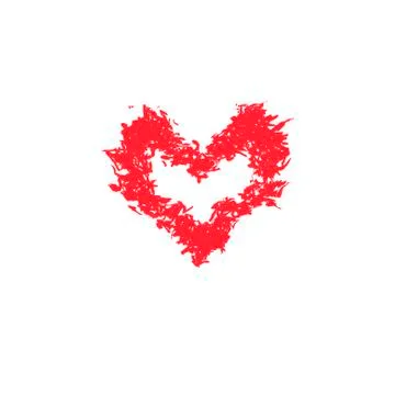 Grunge stencil frame gothic heart. Blot painted frame heart, ink splatter Stock Illustration