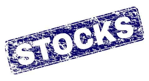 Grunge STOCKS Framed Rounded Rectangle Stamp 스톡 일러스트