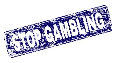 Grunge STOP GAMBLING Framed Rounded Rectangle Stamp 스톡 일러스트