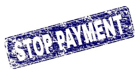 Grunge STOP PAYMENT Framed Rounded Rectangle Stamp Stock Illustration