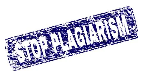 Grunge STOP PLAGIARISM Framed Rounded Rectangle Stamp 스톡 일러스트