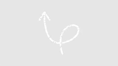 Grunge style arrows pointers white color set six videos option three. Trans.. Stock Footage 307628040