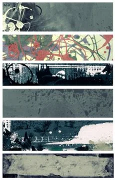 Grunge style banners Stock Illustration