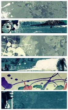 Grunge style banners Stock Illustration