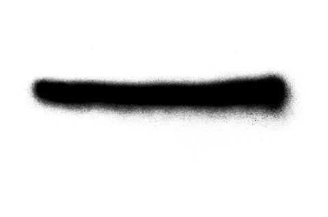Grunge style shape. Spray painted line with drip. Stock Illustration