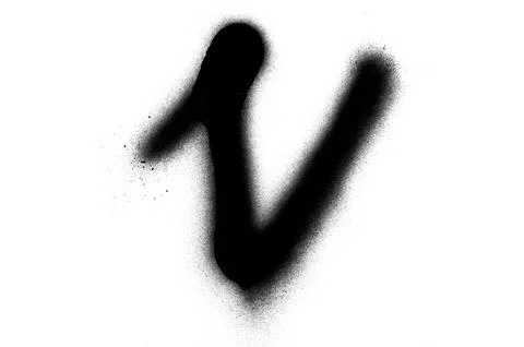 Grunge style shape. Spray painted line. Stock-Illustration