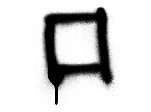 Grunge style shape. Spray painted square. イラスト素材