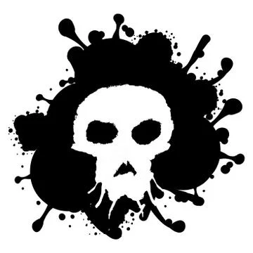 Grunge style skull Stock Illustration